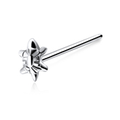 Turtle Shaped Silver Straight Nose Stud NSKA-86